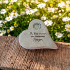 Fellnasen Erinnerungsholzherz Natur handgefertigt mit befüllbarem Medaillon