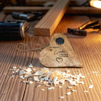 Holzherz der Erinnerungen mit MemoryMedaillon