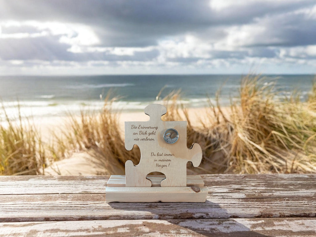 Erinnerungspuzzle klein mit Medaillon voller Erinnerung